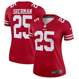 Richard Sherman #25 San Francisco 49ers Women's Scarlet Legend Jersey