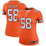 Von Miller #58 Denver Broncos Women's Orange Color Rush Legend Jersey