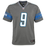 Matthew Stafford #9 Detroit Lions Youth Steel Color Rush Game Jersey