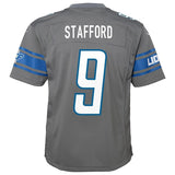 Matthew Stafford #9 Detroit Lions Youth Steel Color Rush Game Jersey