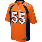 Bradley Chubb #55 Denver Broncos Youth Orange Game Jersey