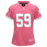 Kuechly Carolina #59 Panthers Girls Youth Pink Bubble Gum Jersey