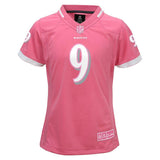 Tucker Baltimore #9 Ravens Youth Girls Pink Bubble Gum Jersey