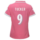 Tucker Baltimore #9 Ravens Youth Girls Pink Bubble Gum Jersey