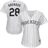 Nolan Arenado #28 Colorado Rockies Women's White Home
