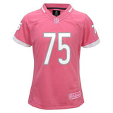 Kyle Long #75 Chicago Bears Youth Girls Pink Bubble Gum Jersey