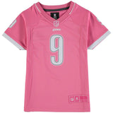Matthew Stafford #9 Detroit Lions Girls Youth Pink Bubble Gum Jersey