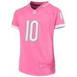 Mitchell Trubisky #10 Chicago Bears Girls Youth Pink Fashion Bubble Gum Jersey