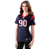 Jadeveon Clowney #90 Houston Texans Women's Navy Blue Game Jersey
