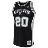 Manu Ginobili #20 San Antonio Spurs Black 2002-03 Hardwood Classics Mens Swingman Jersey