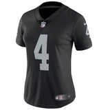 Derek Carr #4 Oakland Raiders Women's Black Vapor Untouchable Limited Player Jersey