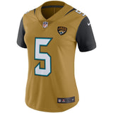 Blake Bortles #5 Jacksonville Jaguars Women's Bold Gold Color Rush