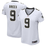 Drew Brees #9 New Orleans Saints Women's White/Black Game Player Jersey