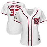 Stephen Strasburg #37 Washington Nationals Women's White 2017 Postseason