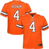 Case Keenum #4 Denver Broncos Youth Orange Color Rush Player Game Jersey