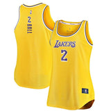 Lonzo Ball #2 Los Angeles Lakers Women's Gold Fast Break Tank Jersey - Icon Edition