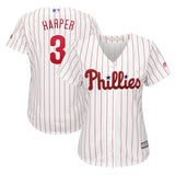 Bryce Harper #3 Philadelphia Phillies Women's White Home Cool Base Replica