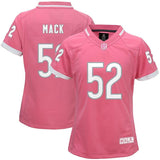 Khalil Mack #52 Chicago Bears Girls Youth Pink Bubble Gum Game Jersey