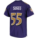 Terrell Suggs #55 Baltimore Ravens Youth Purple Color Rush Player Game Jersey