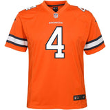 Case Keenum #4 Denver Broncos Youth Orange Color Rush Player Game Jersey