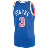 John Starks #3 New York Knicks Blue 1991-92 Hardwood Classics Mens Swingman Jersey