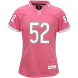 Khalil Mack #52 Chicago Bears Girls Youth Pink Bubble Gum Game Jersey