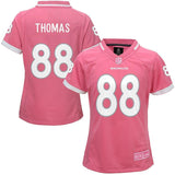 Demaryius Thomas #88 Denver Broncos Girls Youth Pink Bubble Gum Jersey