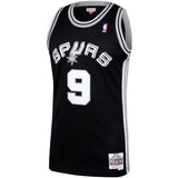 Tony Parker #9 San Antonio Spurs Black 2001-02 Hardwood Classics Mens Swingman Jersey
