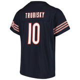 Mitchell Trubisky #10 Chicago Bears Girls Youth Navy Game Jersey