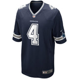 Dak Prescott #4 Dallas Cowboys Youth Navy/White Game Jersey