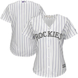 Colorado Rockies Women's White/Purple Home Cool Base Team Jersey