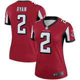 Matt Ryan #2 Atlanta Falcons Women's Red Legend Jersey