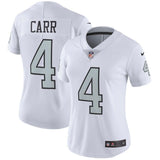 Derek Carr #4 Oakland Raiders Women's White Vapor Untouchable Color Rush Limited Player Jersey