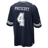 Dak Prescott #4 Dallas Cowboys Youth Navy/White Game Jersey