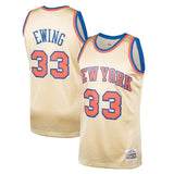 Patrick Ewing #33 New York Knicks 1991-92 Hardwood Classics Gold Series Mens Swingman Jersey