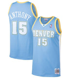 Carmelo Anthony #15 Denver Nuggets Light Blue 2003-04 Hardwood Classics Mens Swingman Jersey