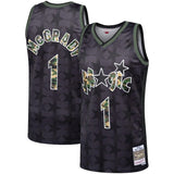 Tracy McGrady #1 Orlando Magic Black 2000-01 Straight Fire Camo Mens Swingman Jersey