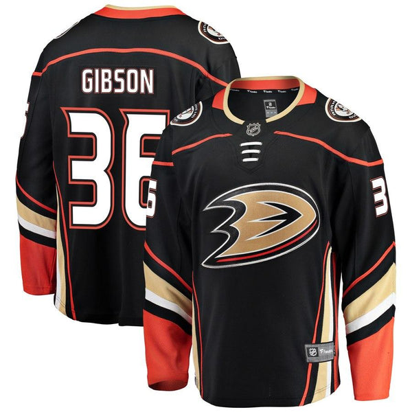 Fanatics Branded John Gibson Anaheim Ducks Black Breakaway Player Jersey