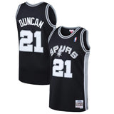Tim Duncan #21 San Antonio Spurs Black 1998-99 Hardwood Classics Mens Swingman Jersey