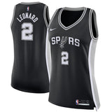 Kawhi Leonard #2 San Antonio Spurs Women's Black Swingman Jersey - Icon Edition