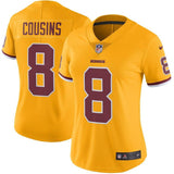 Kirk Cousins #8 Washington Redskins Women's Gold Color Rush Limited Jersey