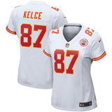 Travis Kelce #87 Kansas City Chiefs Women's White Player Game Jersey