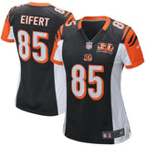 Tyler Eifert #85 Cincinnati Bengals Women's Black 50th Anniversary Patch Game
