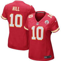 Tyreek Hill #10 Kansas City Chiefs Women's Red Game Jersey