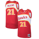 Dominique Wilkins #21 Atlanta Hawks Red 1986-87 Hardwood Classics Mens Swingman Jersey