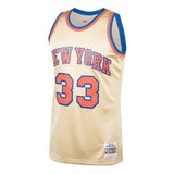 Patrick Ewing #33 New York Knicks 1991-92 Hardwood Classics Gold Series Mens Swingman Jersey