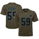 Luke Kuechly #59 Carolina Panthers Youth Olive Salute to Service Game Jersey