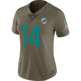 Jarvis Landry #14 Miami Dolphins Women's Olive Salute to Service Limited Jersey