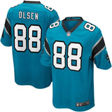 Greg Olsen #8 Carolina Panthers Youth White/Black/Blue Game Jersey