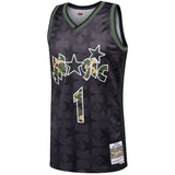 Tracy McGrady #1 Orlando Magic Black 2000-01 Straight Fire Camo Mens Swingman Jersey